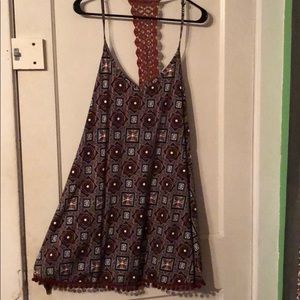 Printed ASOS dress with racerback